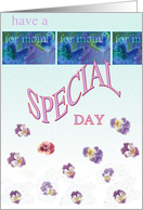 Special Mom’s Day Pansy Butterfly card