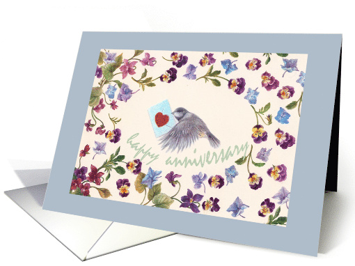 Anniversary For Parents Special Delivery Bird card (819154)