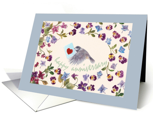 Anniversary For Sister Special Delivery Bird card (819156)