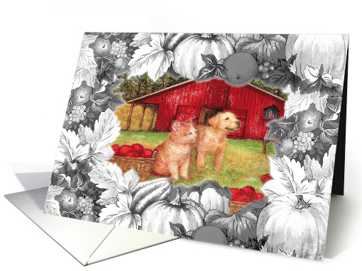 Thank You For Volunteering Country Pet Illustration card (827892)