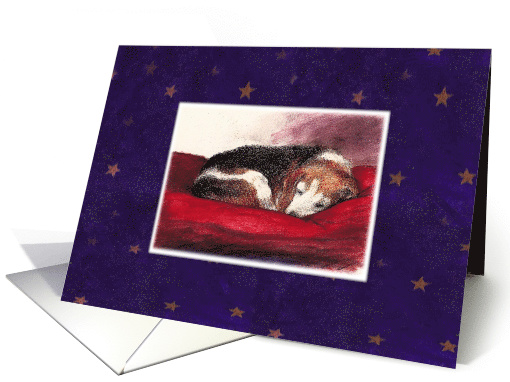 Thank You For Volunteering Sleepy Beagle Illustration card (827897)