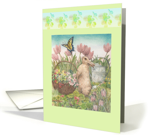 Beautiful Mother'S Birthday Wish Bunny Illustration Psalms 100:5 card