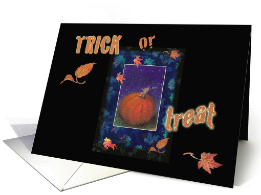 Trick Or Treat Twinkling Halloween Big Pumpkin
 card (861507)