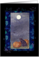 Black Cat Full Moon Bootiful Halloween card