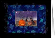 Black Cat Haunted House Bootiful Halloween card