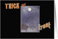 Halloween Haunted House Trick Or Treat card