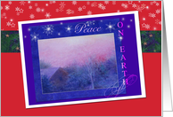 Cozy Cottage Winter Nocturne Landscape card