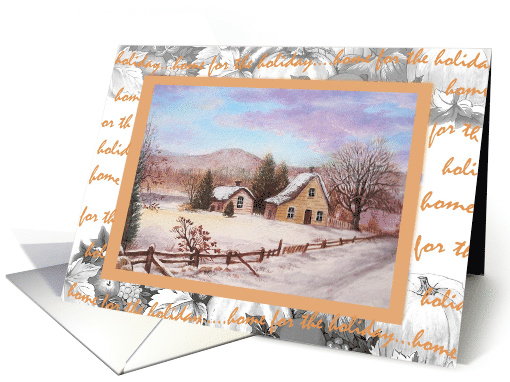 For Neighbor Cozy Xmas Cottage & Winter Landscape card (878253)