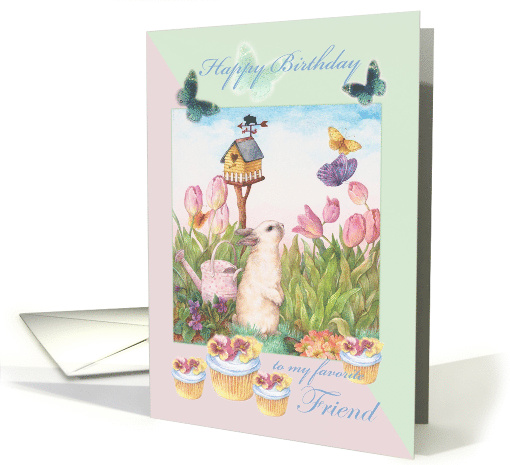 Hippity Hop Birthday Cupcake for BFF card (892695)