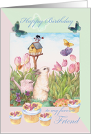 Hippity Hop Birthday Cupcake for BFF card