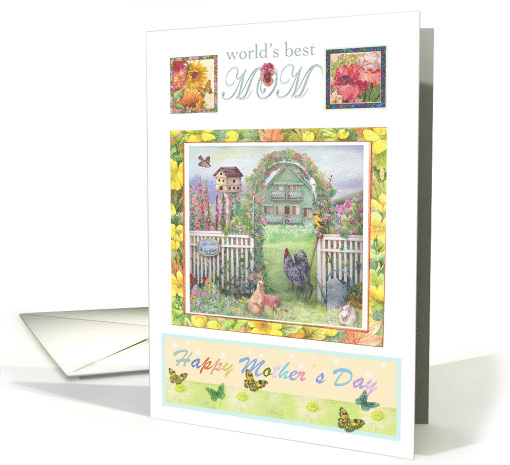 Mother's Day Best Mother in Law, Garden illustration card (934010)