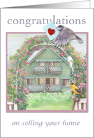 congratulations, sale of house & garden illustrated card