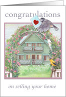 Congratulations, Sale of Home,House & Garden Illustrated card