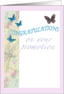 Congratulations on Your Promotion, Illustrated Butterfly card