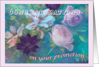 Congratulations on your promotion, floral oil painting card