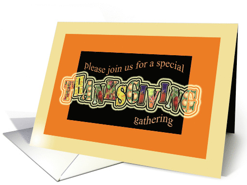 Thanksgiving Party Fun Fonts Invitation card (946342)