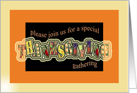 Thanksgiving Party Fun Fonts Invitation card