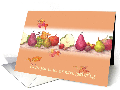 Fall party illustrated invitation card (948746)