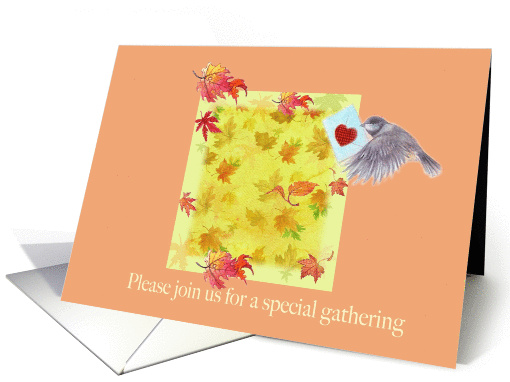 Fall party illustrated special delivery invitation card (948747)