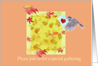 Fall party illustrated special delivery invitation card