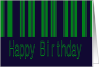 Striped Happy Birthday card