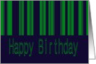 Striped Happy Birthday card