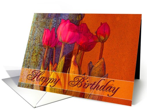Happy Birthday Flowers card (766430)