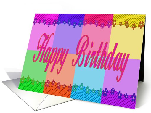 Colorful Happy Birthday card (766462)
