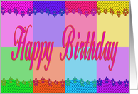 Colorful Happy Birthday card