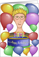 Birthday with Personality - Balloons, Cake & Candles card