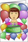 Birthday with Personality - Balloons, Cake & Candles card