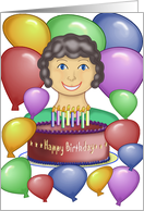 Birthday with Personality - Gramdma, Cake, Candles card