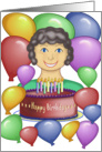 Birthday with Personality - Gramdma, Cake, Candles card