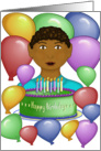 Birthday with Personality - Cake, Candles, Balloons card