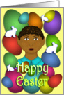 Happy Easter - Colorful Eggs and Bunnies card