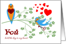Two Love Birds You Hold the Key to my Heart Valentine card