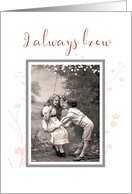 Boy and Girl Swing VintageValentine card