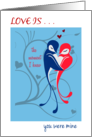 Two Love Birds The moment I Knew Valentine card