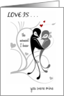 Wedding Anniversary Love Birds ’The moment I knew’ card