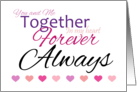 Together Forever Always Valentine card