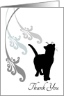 Kitty Cat Pet sitter Thank You card