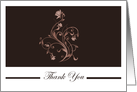 Elegant mocha and white general Thank You card