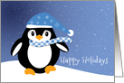 Happy Holidays Penguin card