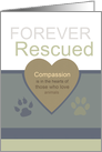 Pet Rescue Thank You card