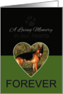 In Our Hearts Forever DOG Loss Announcement Photo card