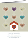 Paw prints on your heart Congratulations Pet Adoption card