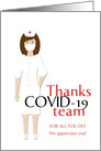 Thanks COVID-19 TEAM Appreciate You card