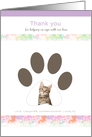 Thank You for Helping Us Cope With Our Pet Loss card