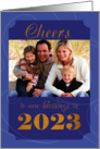 Cheers to New Blessings 2023 Happy New Year photo card