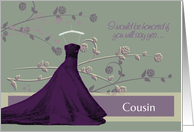 Floral Elegance Cousin Maid of Honor Invitation card